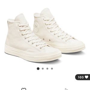 Like New Converse Chuck 70 hi sneakers in egret